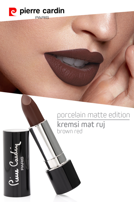 Pierre Cardin Porcelain Matte Edition Lipstick - Brown Red - 218