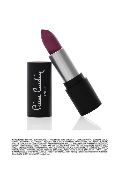 Pierre Cardin Matte Chiffon Touch Lipstick - Plummy Red -190