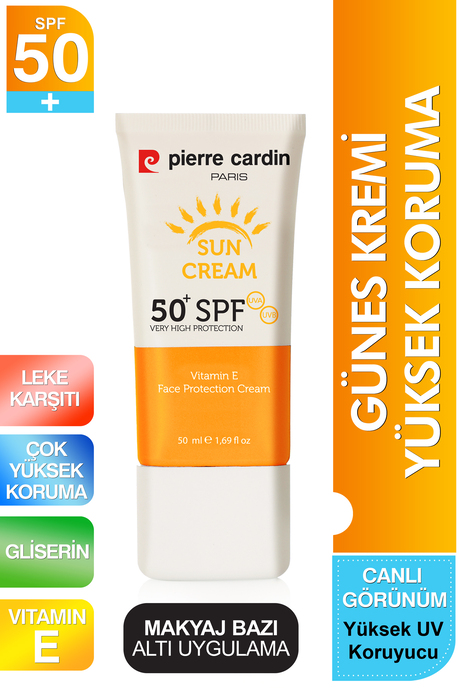 Pierre Cardin Yüksek Uv Korumalı Koyu Leke Önleyici Spf 50 Güneş Kremi Yüz Ve Tüm Vücut 50ml 