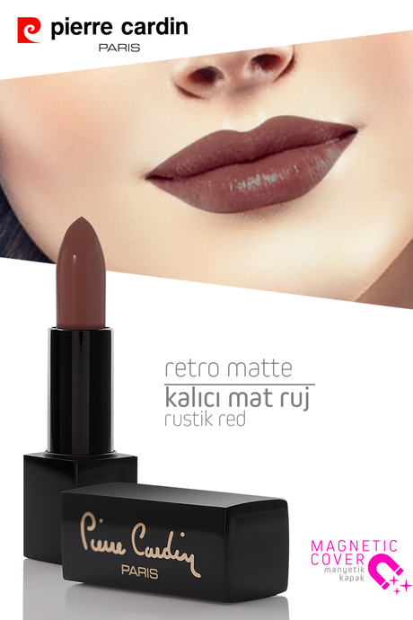 Pierre Cardin Retro Matte Lipstick  - Rustic Red - 147