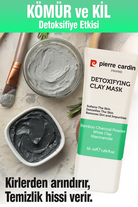 Pierre Cardin Siyah Nokta Akne Ve Sivilce Karşıtı, Gözenek Arındırıcı Yüz Bakım Maskesi 50 ml