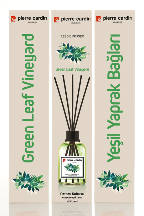 Pierre Cardin Reed Diffuser 110 ml -  Green Leaf Vineyard – Yeşil Yaprak Bağları Oda Kokusu