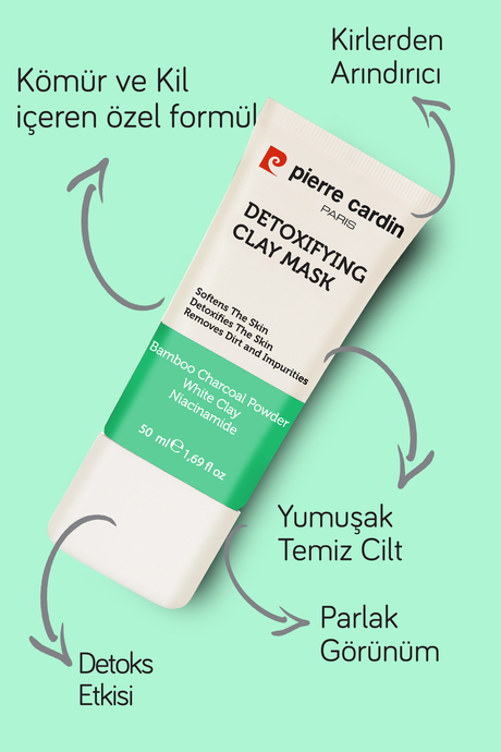Pierre Cardin Siyah Nokta Akne Ve Sivilce Karşıtı, Gözenek Arındırıcı Yüz Bakım Maskesi 50 ml
